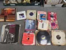 A TRAY OF 7 " SINGLE RECORDS TO INCLUDE THE MARMALADE, ROLLING STONES TOGETHER WITH A SMALL