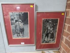 A PAIR OF LARGE FRAMED CASH'S WOVEN SILK PICTURES