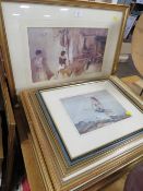 A COLLECTION OF NINE WILLIAM RUSSELL FLINT PRINTS - ASSORTED SIZES