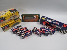 A COLLECTION OF CORGI DIE CAST MODELS TO INCLUDE VOLVO CAR TRANSPORTER, ETC