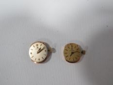 TWO VINTAGE OMEGA 17 JEWELS LADIES WRISTWATCH MOVEMENTS