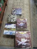 FIVE BOXED MODEL AIRCRAFT TO INCLUDE CORGI EXAMPLES, LIMITED EDITION HOBBYMASTER