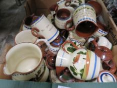 A TRAY OF ASSORTED TORQUAY WARE CERAMICS