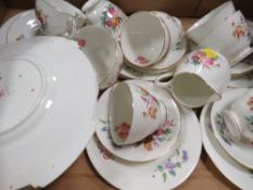 TRAY OF GEORGE JONES CRESCENT CHINA JUNE TIME TEAWARE