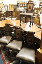 A SET OF WILLIAM IV OAK HALL CHAIRS