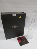 A LARGE BOXED WATERFORD CRYSTAL DECANTER BOTTLE