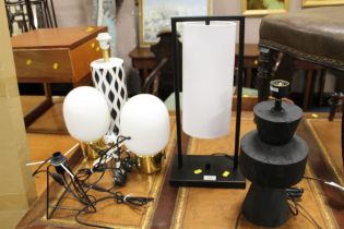 SIX ASSORTED EX SHOW HOME TABLE LAMPS A/F