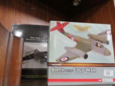 THREE BOXED CORGI THE AVIATION ARCHIVE MODEL AIRCRAFT TOGETHER WITH A RAF MODEL AIRCRAFT (4)