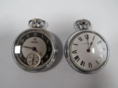 TWO MENS ANTIQUE POCKET WATCHES BY INGERSOLL