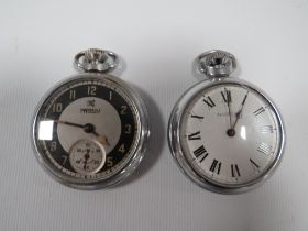 TWO MENS ANTIQUE POCKET WATCHES BY INGERSOLL