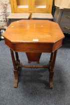 AN ANTIQUE SEWING TABLE A/F