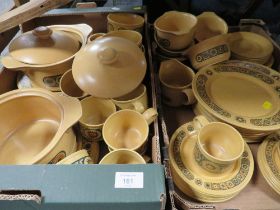 TWO TRAYS DENBY STYLE RETRO TEA/DINNER WARE