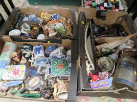 THREE TRAYS OF COLLECTABLE'S , WEDGWOOD, RADFORD ETC