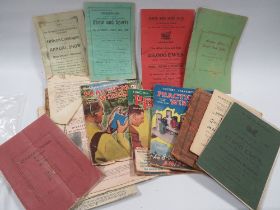 A SELECTION OF VINTAGE EPHEMERA TO INCLUDE EARLY SHEEP SALE CATALOGUES, MINING INTEREST ETC
