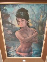 A MID CENTURY PRINT OF A BATHING NUDE BY J. H. LYNCH