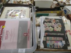 TWO TRAYS OF ASSORTED STAMPS ETC