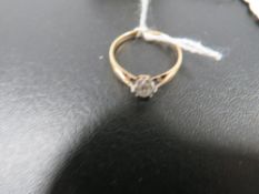 AN 18CT GOLD CLAW SET DIAMOND SOLITAIRE RING approx weight 1.9g