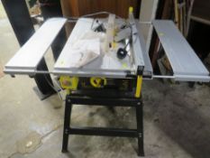 A PRO 1400W TABLE SAW WITH EXTENDING BED AND STAND