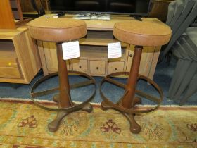 TWO CAST STOOLS