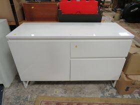 A MODERN WHITE CABINET - W 120 cm