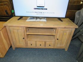 A MODERN COLONIAL STYLE MEDIA CABINET - W 120 cm