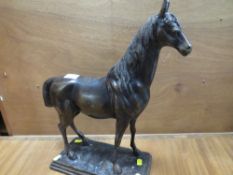 A BRONZED STUDY OF A HORSE