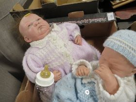 TWO VINTAGE DOLLS (BERENGUER) REAL LIFE DOLLS