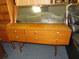 A RETRO TEAK DRESSING TABLE