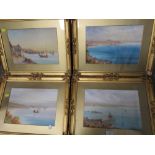 G.M. ARONDALE (act. 1900-1930). Four St Ives Scenes, signed and tilted, watercolour, gilt framed and