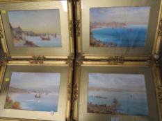 G.M. ARONDALE (act. 1900-1930). Four St Ives Scenes, signed and tilted, watercolour, gilt framed and