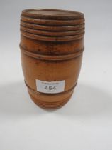 A SMALL VINTAGE SEA CADET CORPS WOODEN BARREL