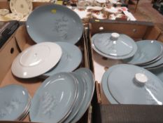 TWO TRAYS OF ROYAL DOULTON FOREST GLADE DINNER WARE