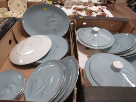 TWO TRAYS OF ROYAL DOULTON FOREST GLADE DINNER WARE