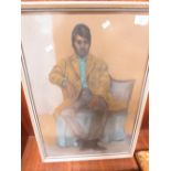 A SIGNED AND DATED 1966 PASTEL PORTRAIT OF AN ASIAN GENTLEMAN
