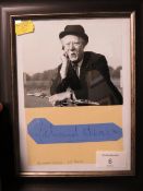 A SIGNED FRAMED AUTOGRAPH OF RICHARD HEARNE (MR PASTRY)