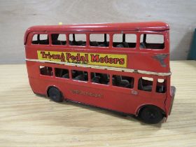 A SMALL TRIANG DOUBLE DECKER RED LONDON BUS