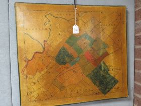 A VINTAGE HAND PAINTED ESTATE MAP OF ARTHURSTONE WITH SURROUNDINGS