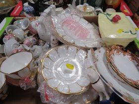 THREE TRAYS OF ASSORTED CERAMICS TO INCLUDE ORIENTAL EXAMPLES