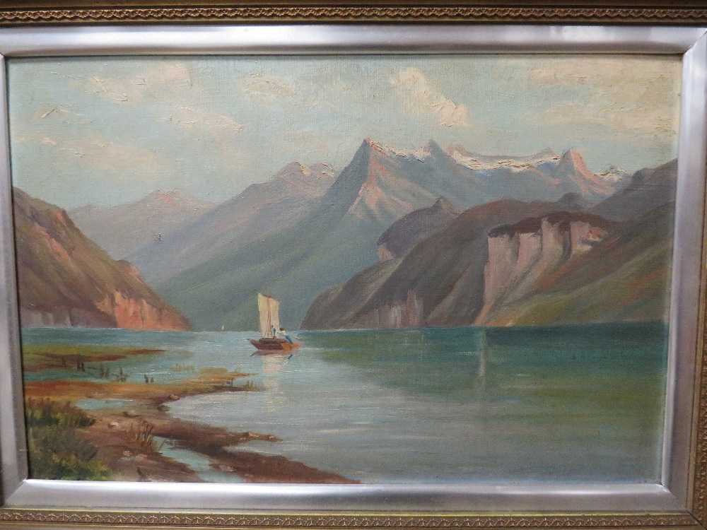 CONTINENTAL SCHOOL - A FRAMED LATE 19TH CENTURY OIL ON CANVAS, 26.5 X 40 CM