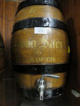 A VINTAGE BOUND STOWELLS OF CHELSEA SHERRY BARREL