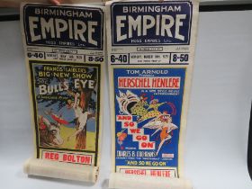 TWO VINTAGE POSTERS FOR THE EMPIRE THEATRE, BIRMINGHAM