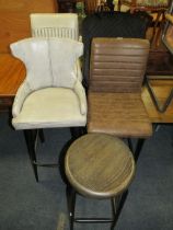 FIVE ASSORTED MODERN KITCHEN STOOLS