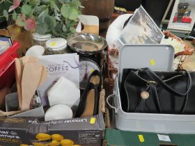 TWO TRAYS OF ASSORTED EX SHOW HOME DISPLAY ITEMS TO INCLUDE KITCHEN WARE