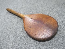 A VINTAGE WOODEN BAT INSCRIBED 'R.M.S. ALTONIA' AND INDISTINCTLY DATED