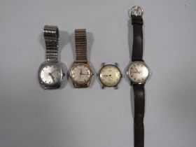 FOUR VINTAGE GENTLEMANS WRISTWATCHES BY MUDU, VERITY, MEDANA AND AVIA OLYMPIC