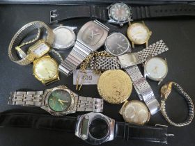 A BAG OF ASSORTED WRIST WATCHES