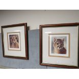 IAN NATHAN - A SET OF FOUR FRAMED AND SIGNED WILDLIFE PRINTS