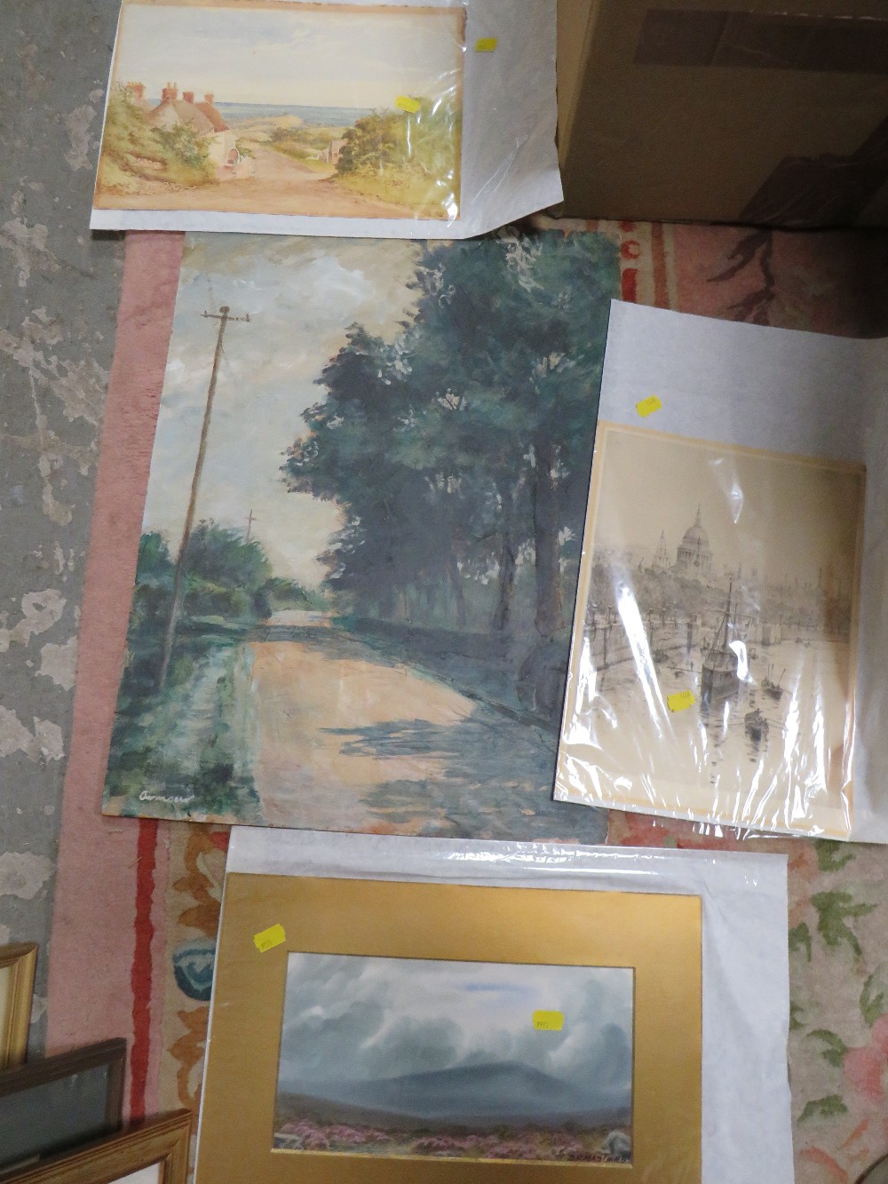 AN UNFRAMED OIL ON BOARD ENTITLED HALSTOCK RD BY D. ARMOUR SIGNED LOWER LEFT, TWO UNFRAMED - Image 2 of 2