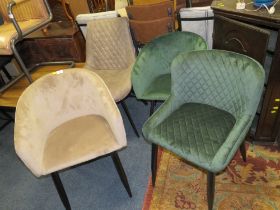 FOUR ASSORTED MODERN DINING CHAIRS