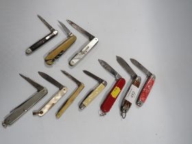 A COLLECTION OF FRUIT AND POCKET KNIFES
